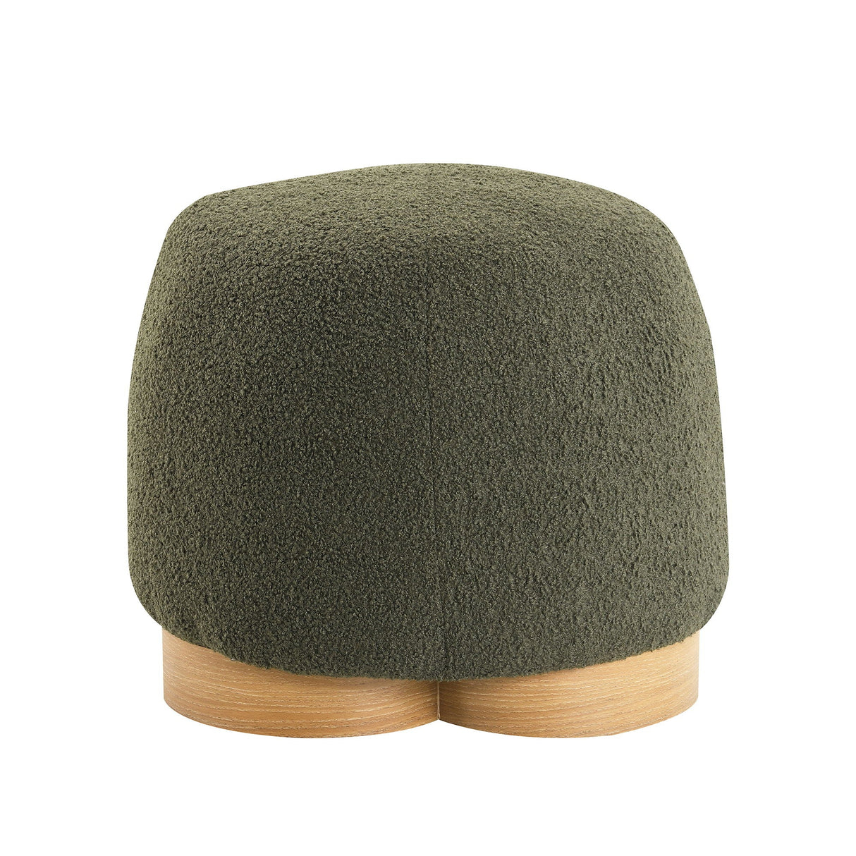 Soft Teddy Fabric Upholstered Ottoman - OROA