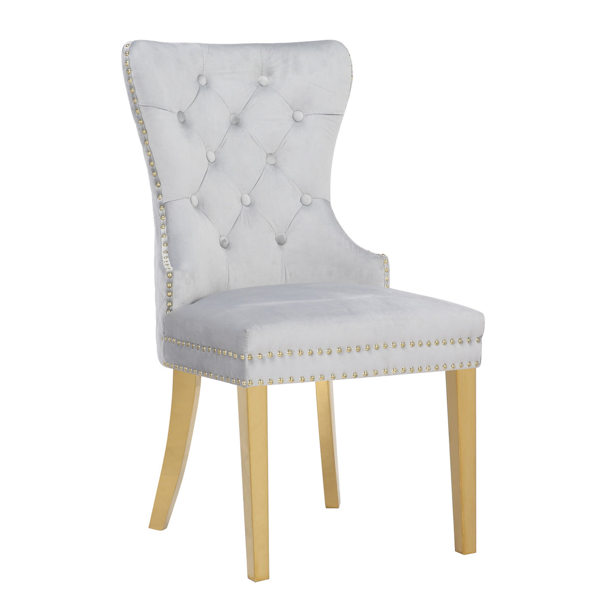 Modern European furniture - Simba Velvet Upholstered Dinning Chairs (2) - www.oroa.com