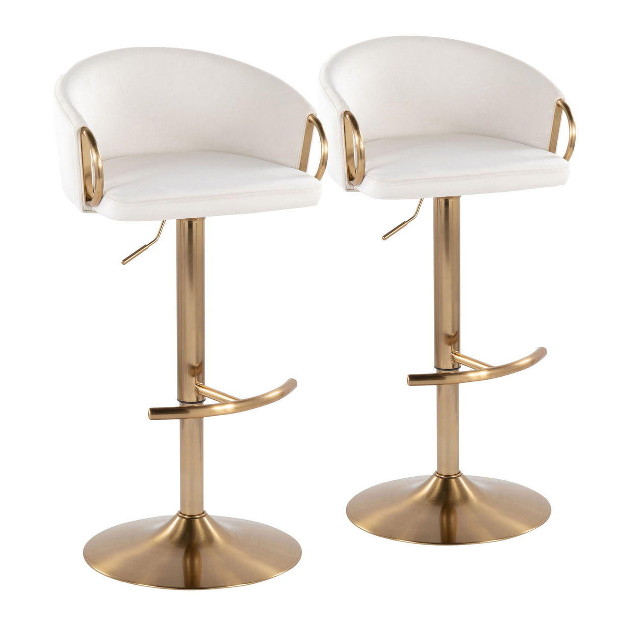 Glam Adjustable Bar Stool (S/2) - Claire