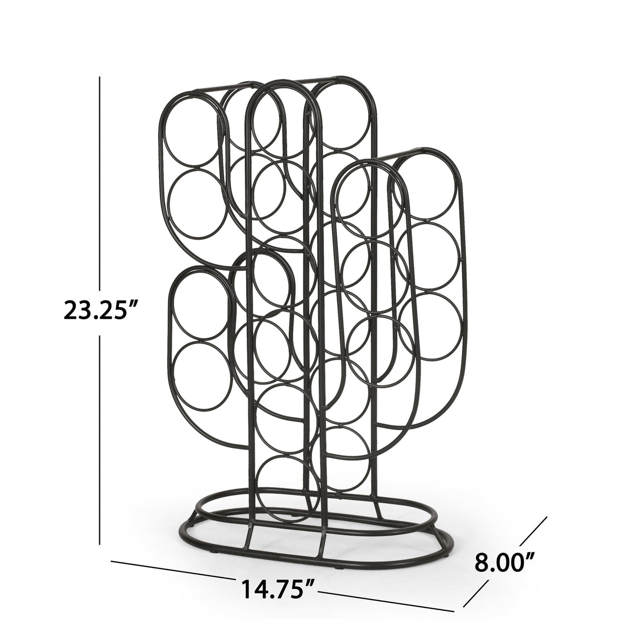 Industrial Black Wine Rack - 13 bottles - OROA