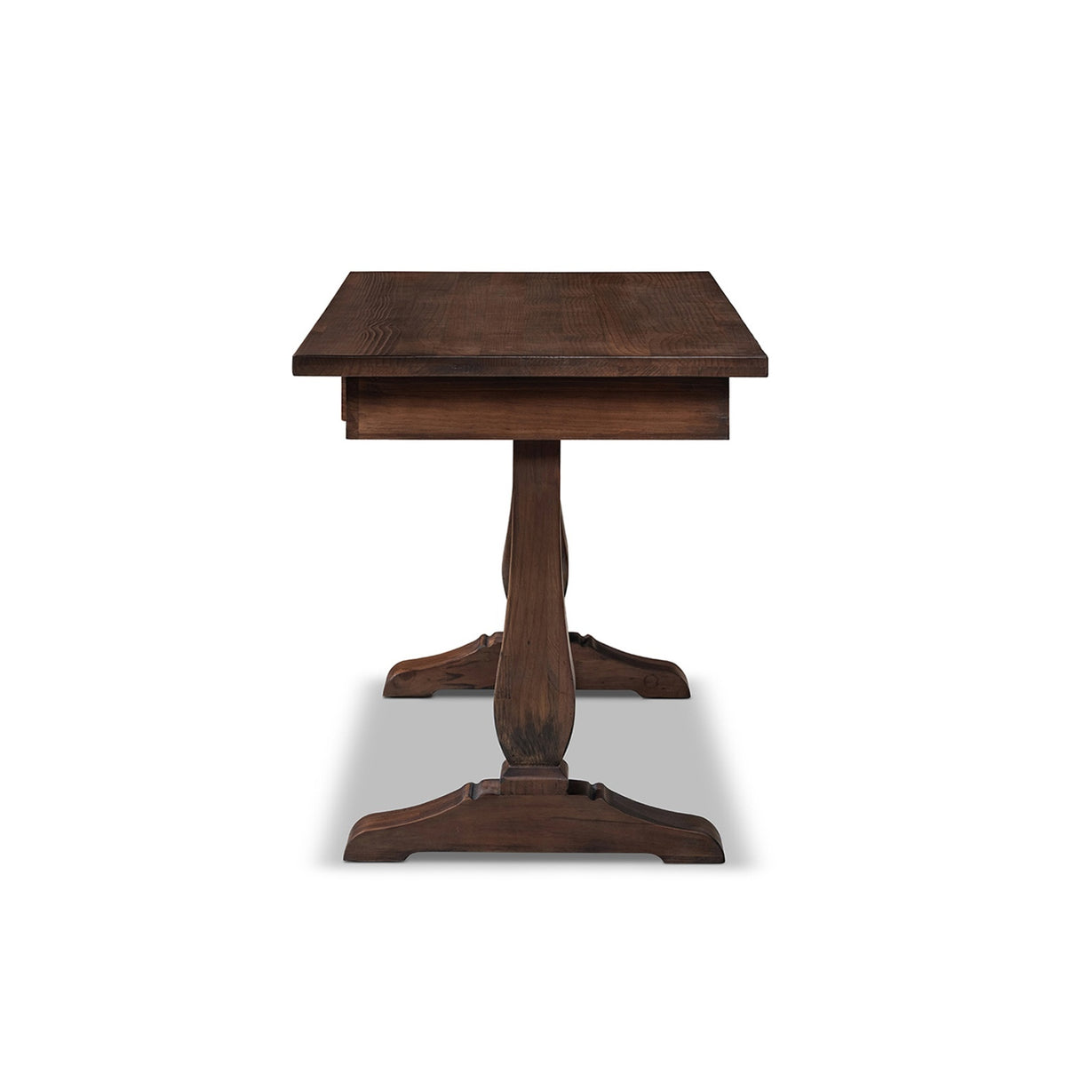 Whitmore Reclaimed Pine Writing Desk, Java Brown with Natural Grain - OROA Modern Furniture