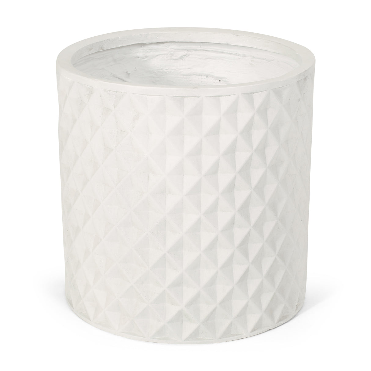 Antique White Round Planter | OROA