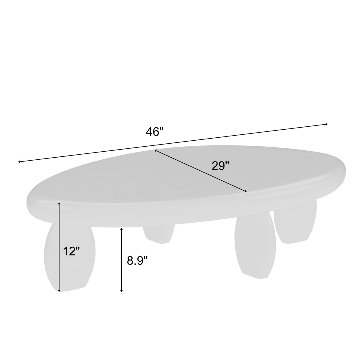 Cobblestone Coffee Table - White balance