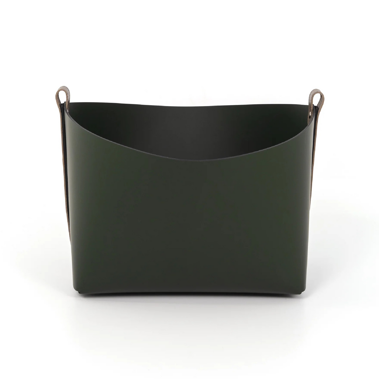 Leather Strapped Basket | Pinetti Ovo | OROA.com