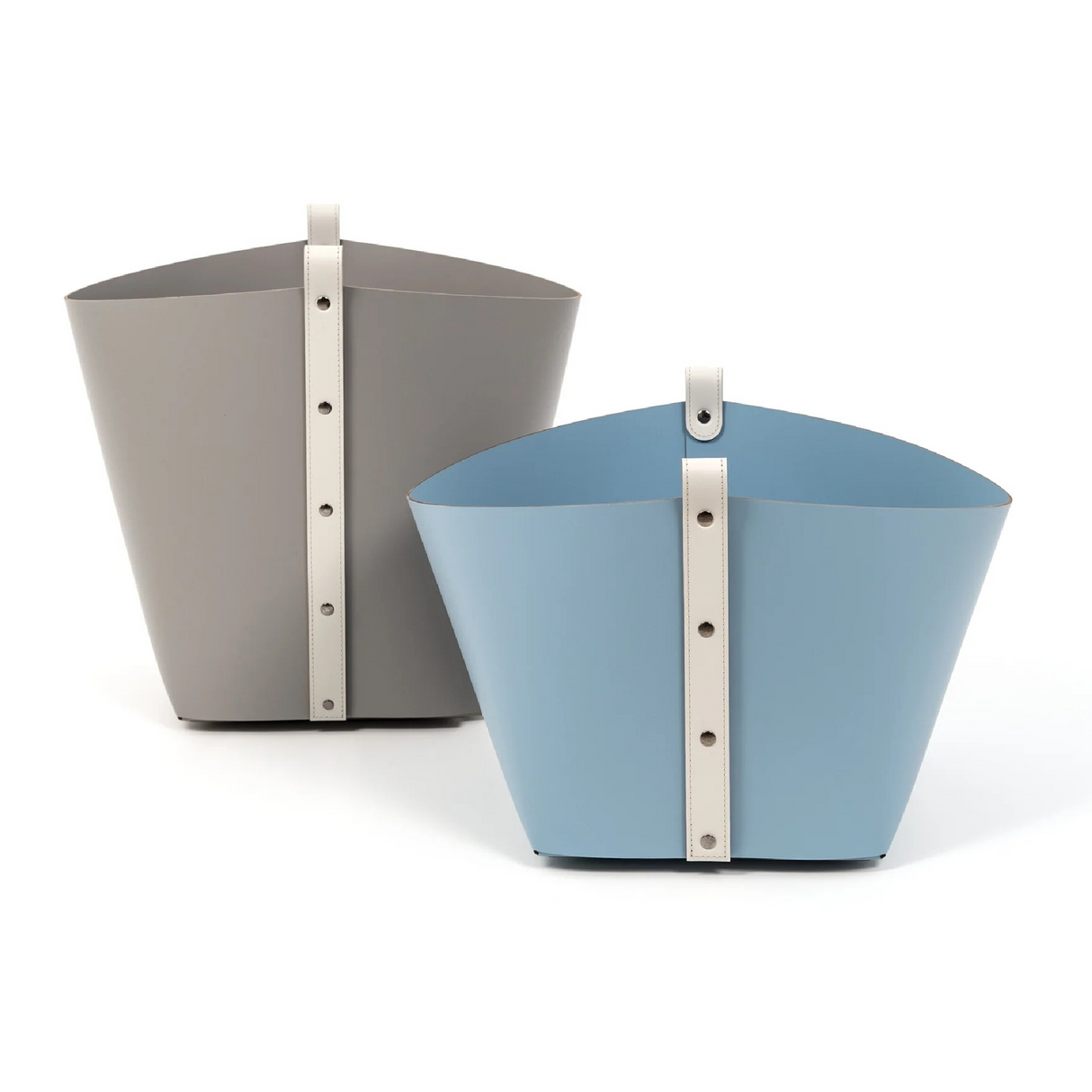 Leather Strapped Basket | Pinetti Ovo | OROA.com