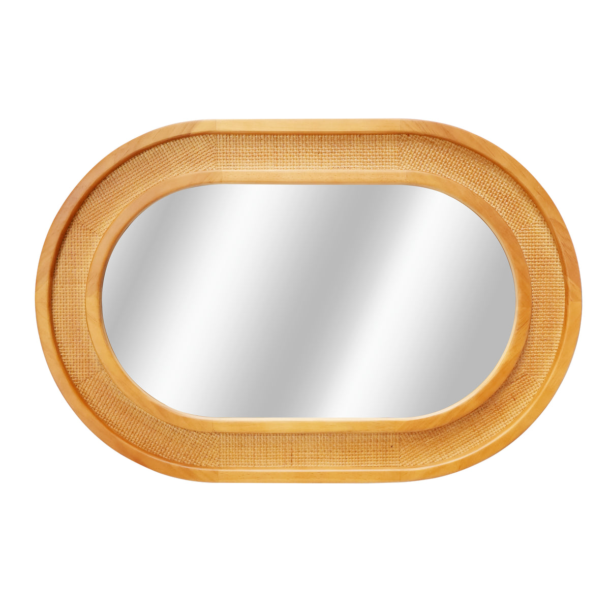 Natural Rattan Oval Wall Mirror – OROA, view 4