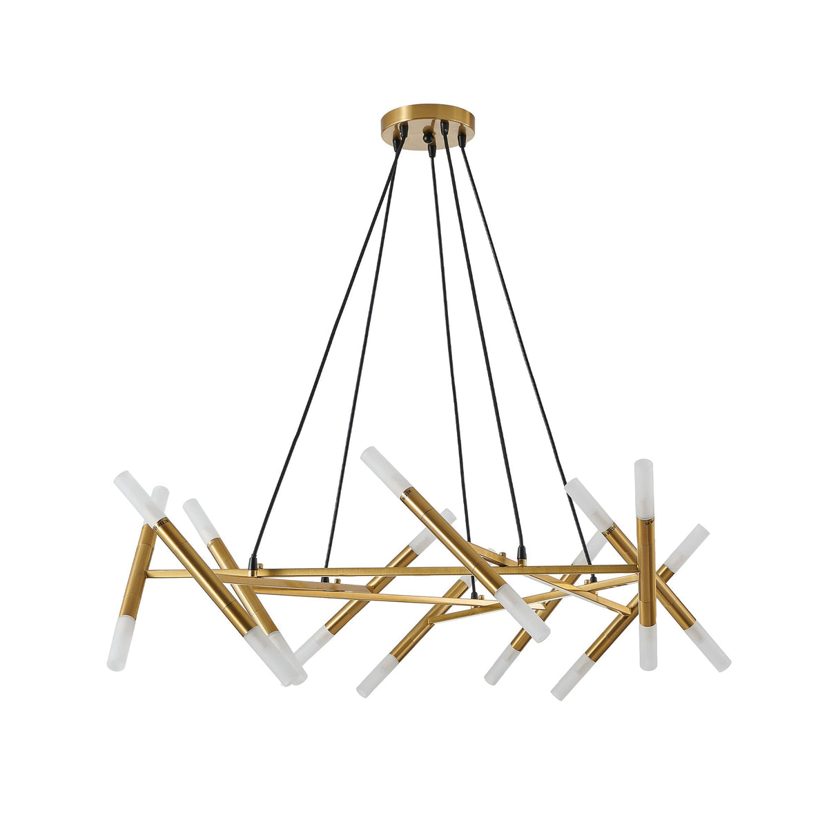 Golden Modern Chandelier Light Fixture with Branch Design