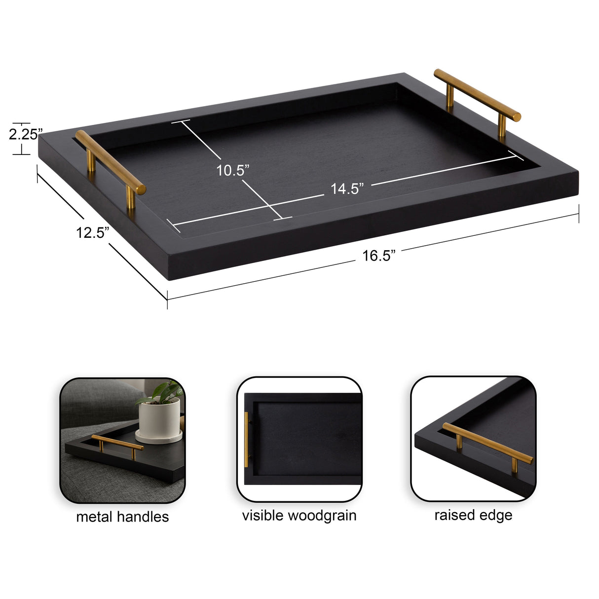 Halsey Rectangle Decorative Tray