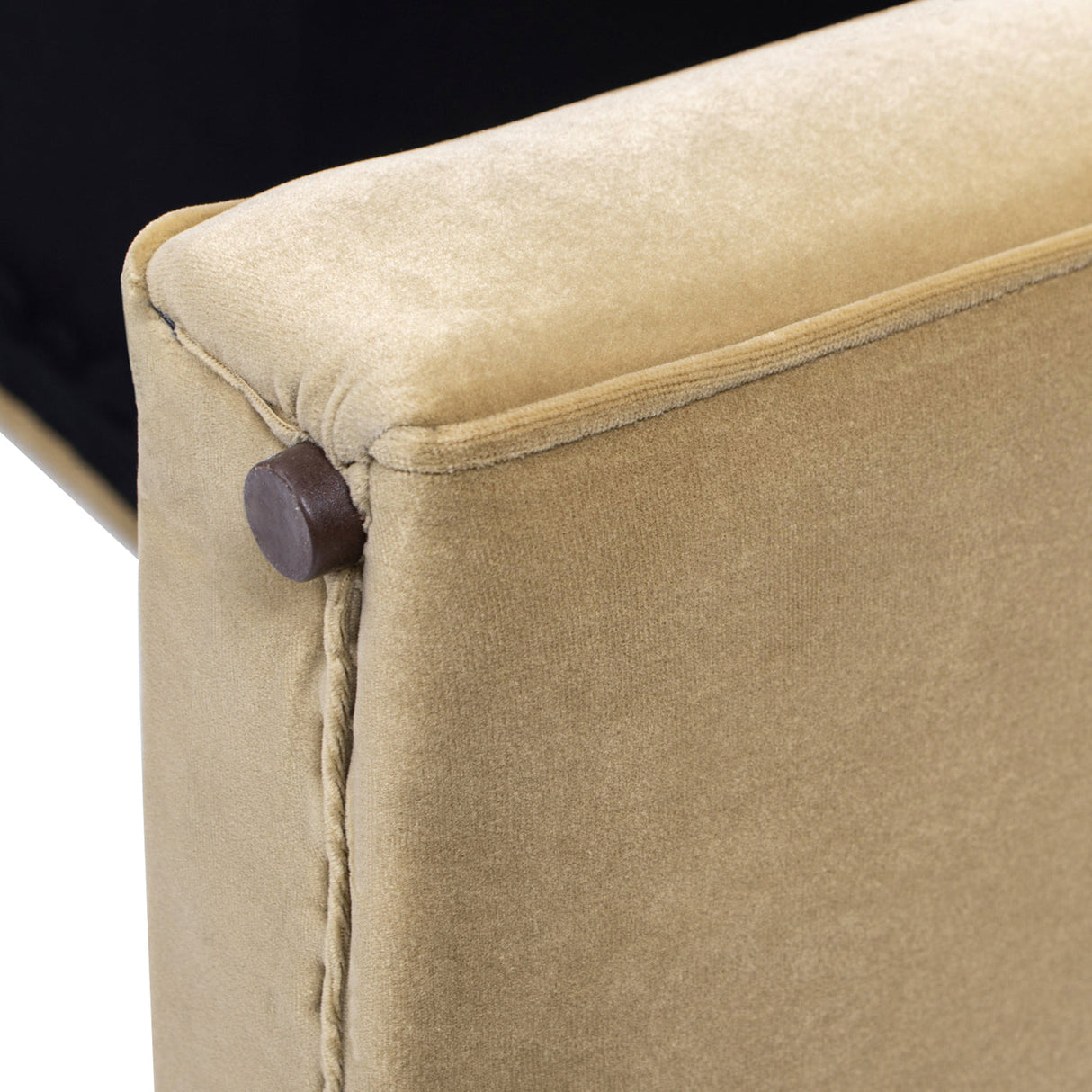 Camel Brown Arched Bench - Mason