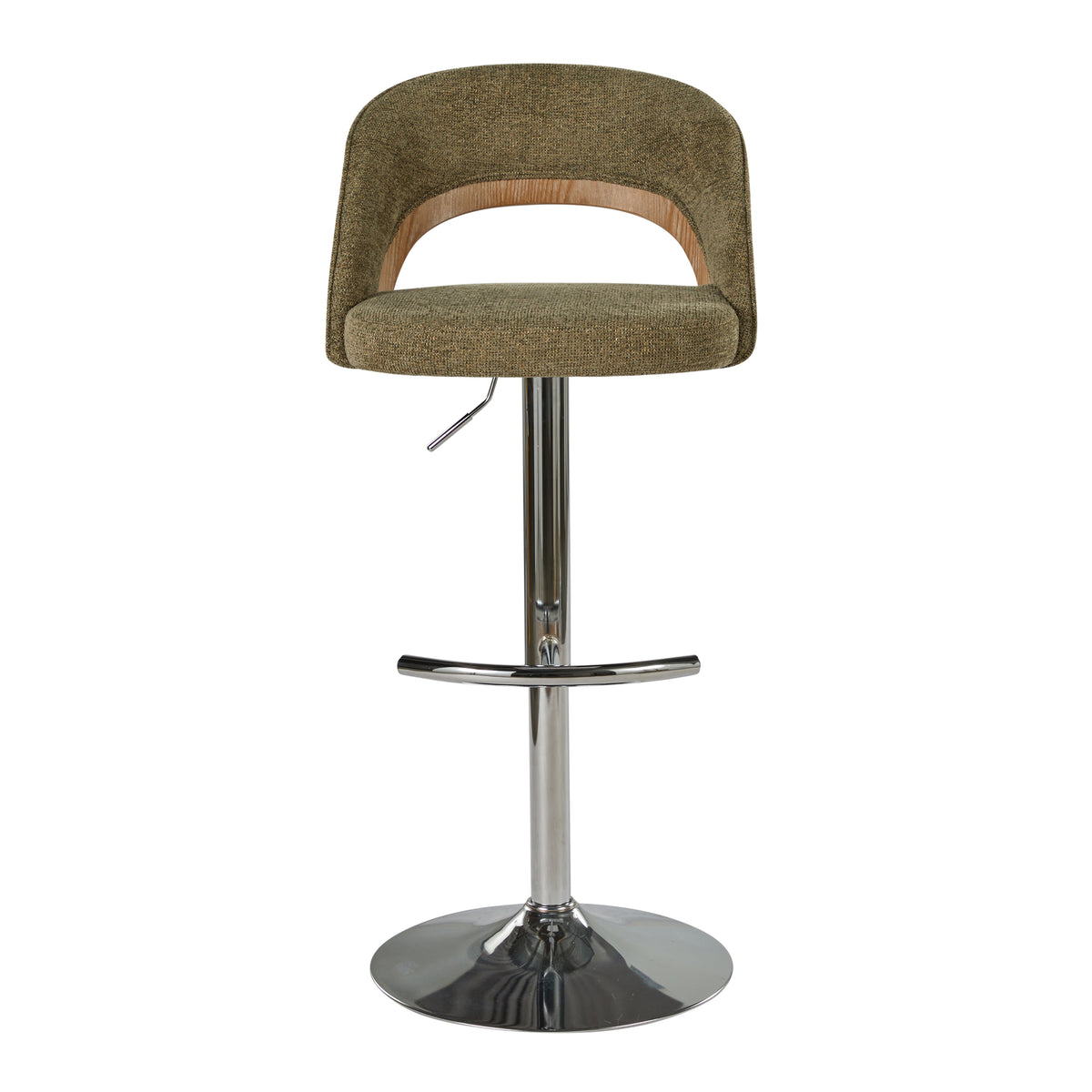 Sage Green Whitewashed Adjustable Swivel Bar Stools Set of 2 – OROA, view 7