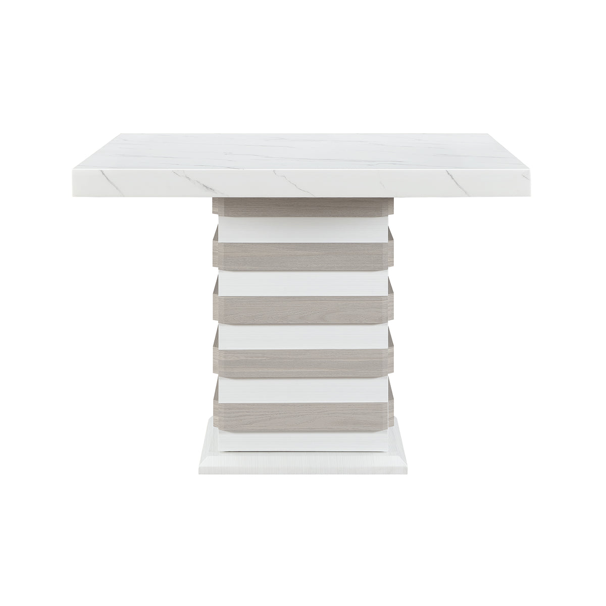 White and Natural Finish Bar Table by Catchy – OROA