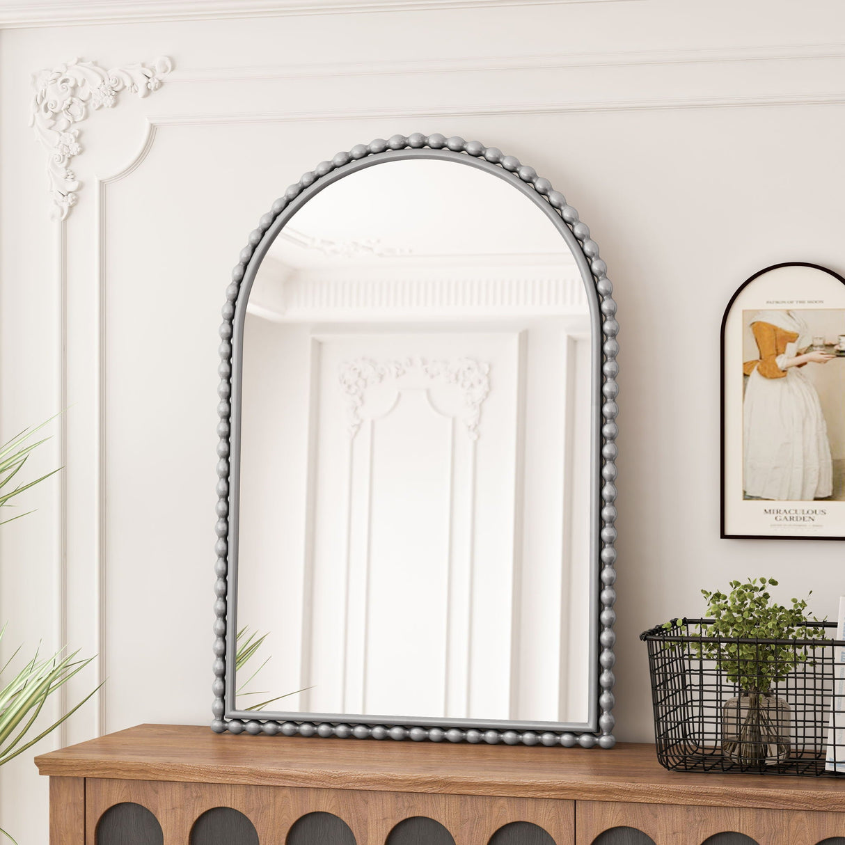 Vintage Iron Arch Wall Mirror - OROA