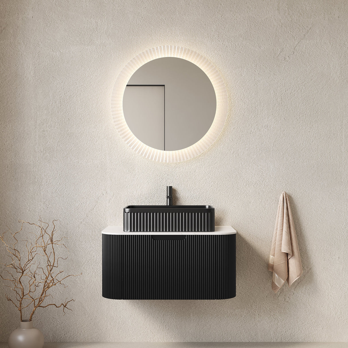 Floating Bathroom Vanity & Sink - OROA