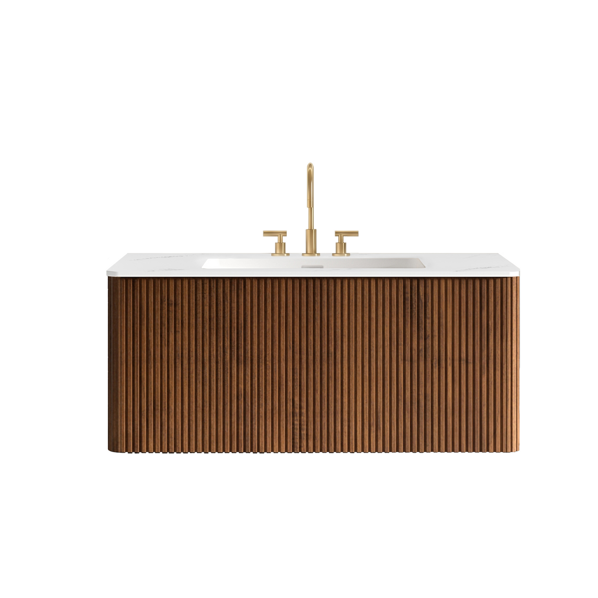 Striped Walnut Bathroom Vanity - OROA