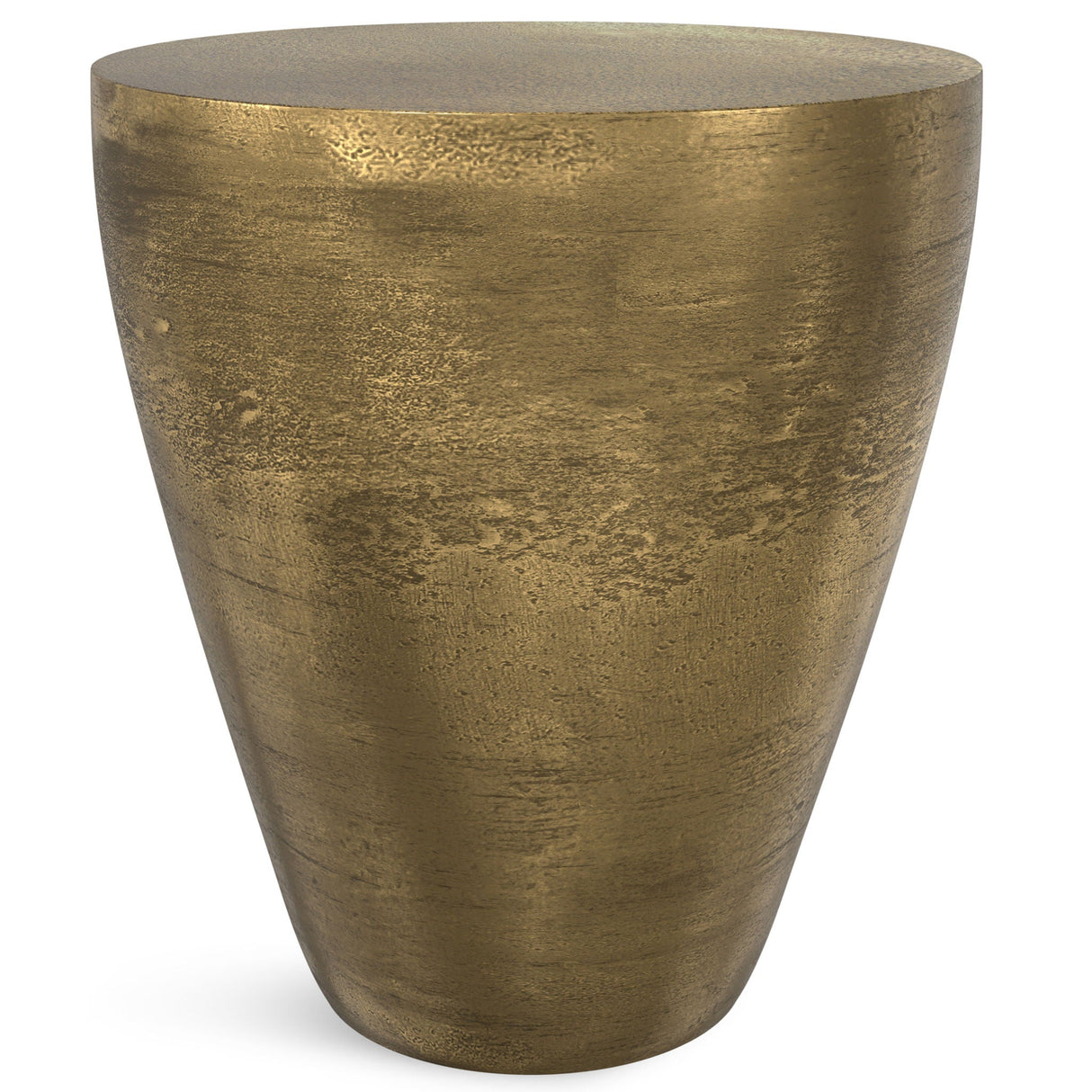 Drum Shape Side Table - Antique Brass - OROA