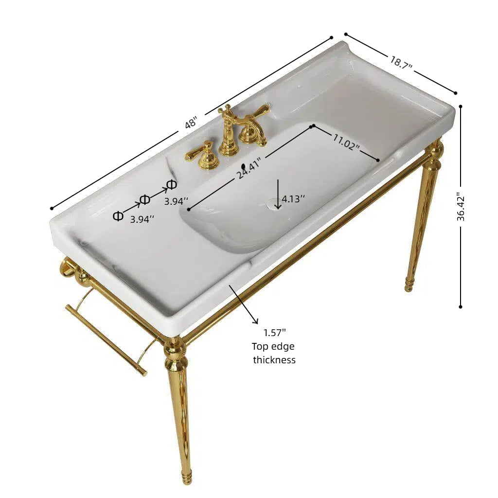 Wall Mounted Bathroom Console Sink - OROA