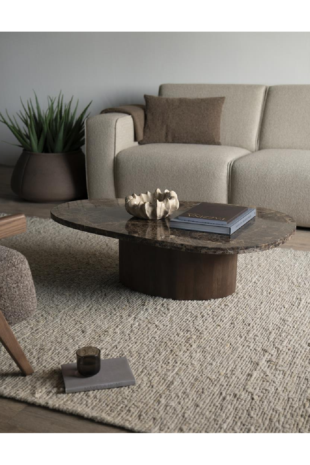 Brown Marble Coffee Table | Oroa.com