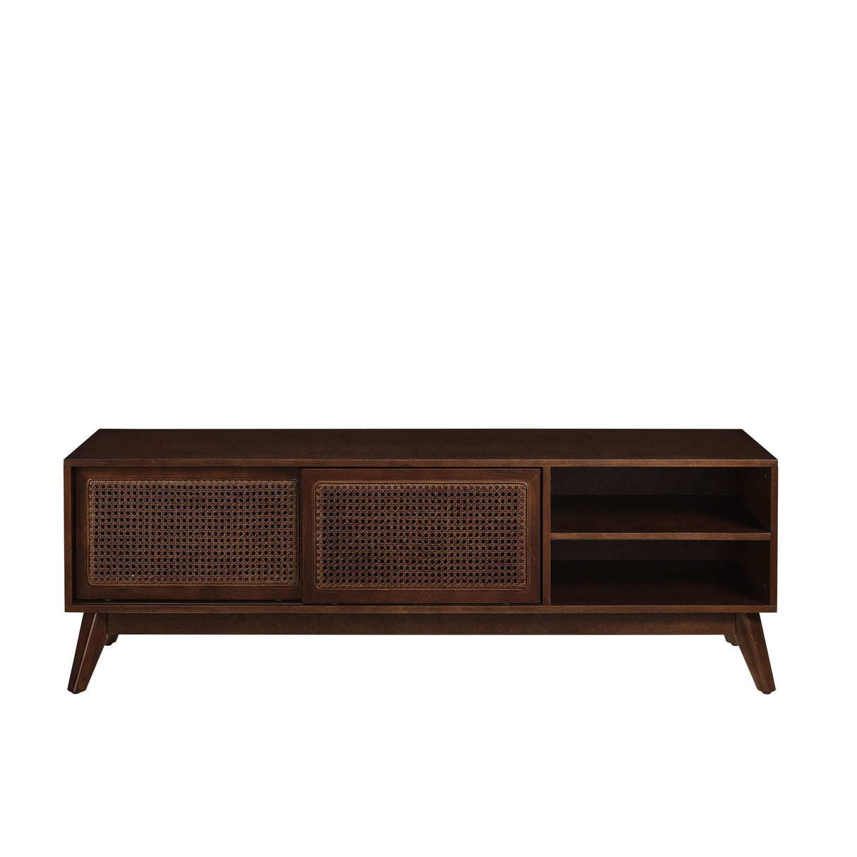 Mid Century Modern Rattan TV Stand - OROA