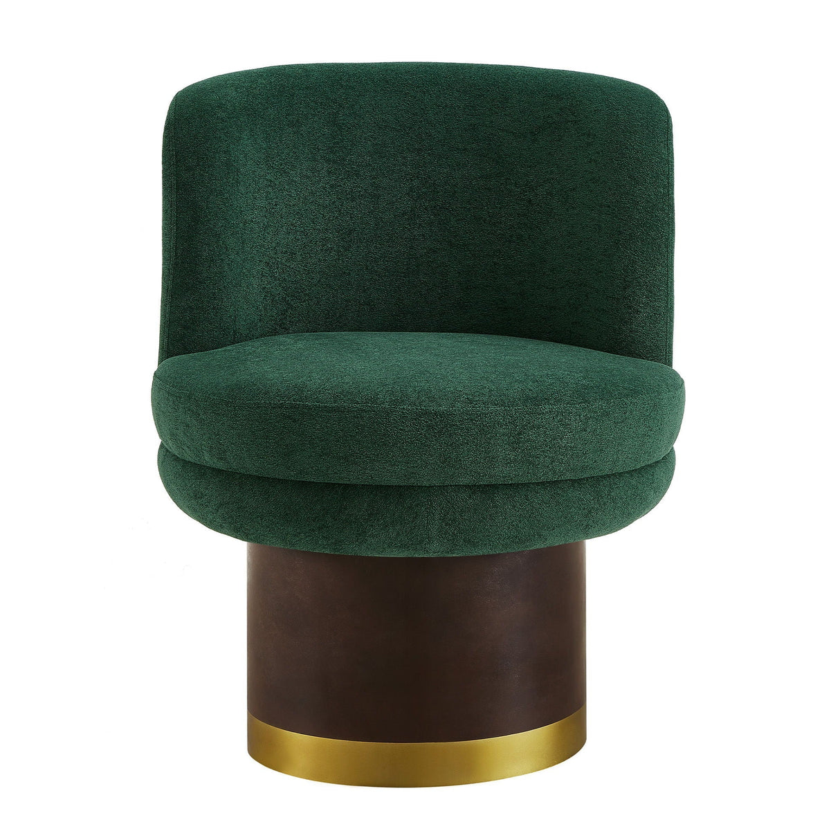 Round Swivel Accent Chair With Curved Backrest - Fall