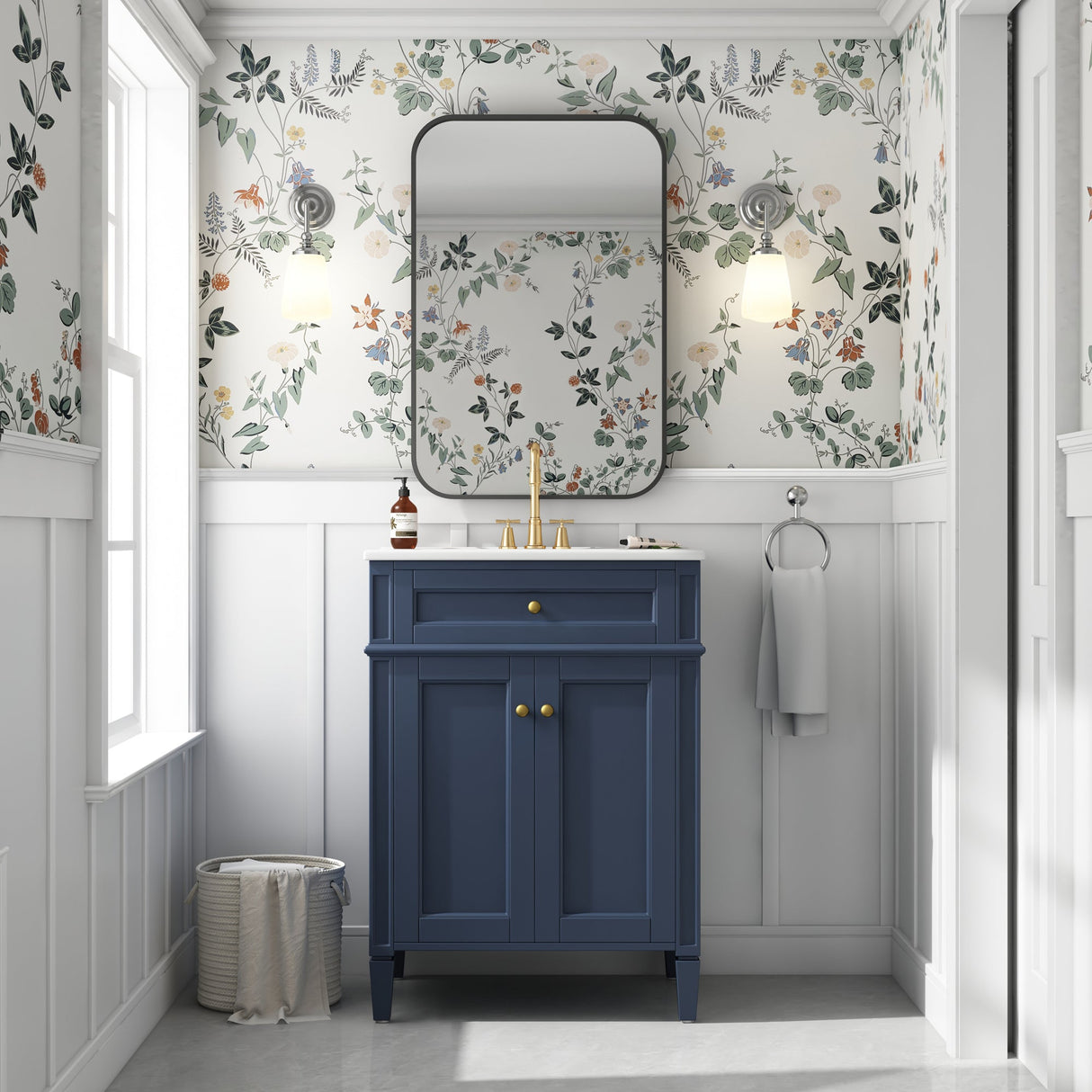 French Bathroom Vanity & Tip-Out Drawer - OROA