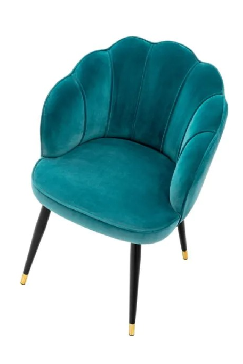 Green Velvet Scalloped Dining Chair | Eichholtz Bristol | Oroa.com