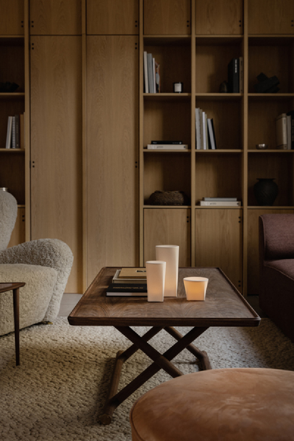 Oiled Wood Foldable Lounge Table | Audo Copenhagen Jager | Oroa.com