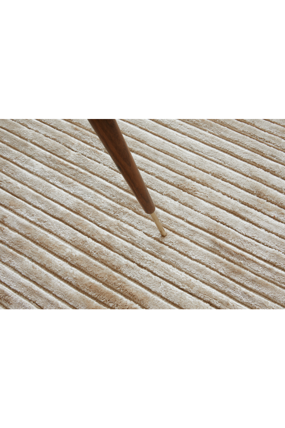 Beige Ribbed Fabric Rug | Audo Copenhagen Houkime | Oroa.com