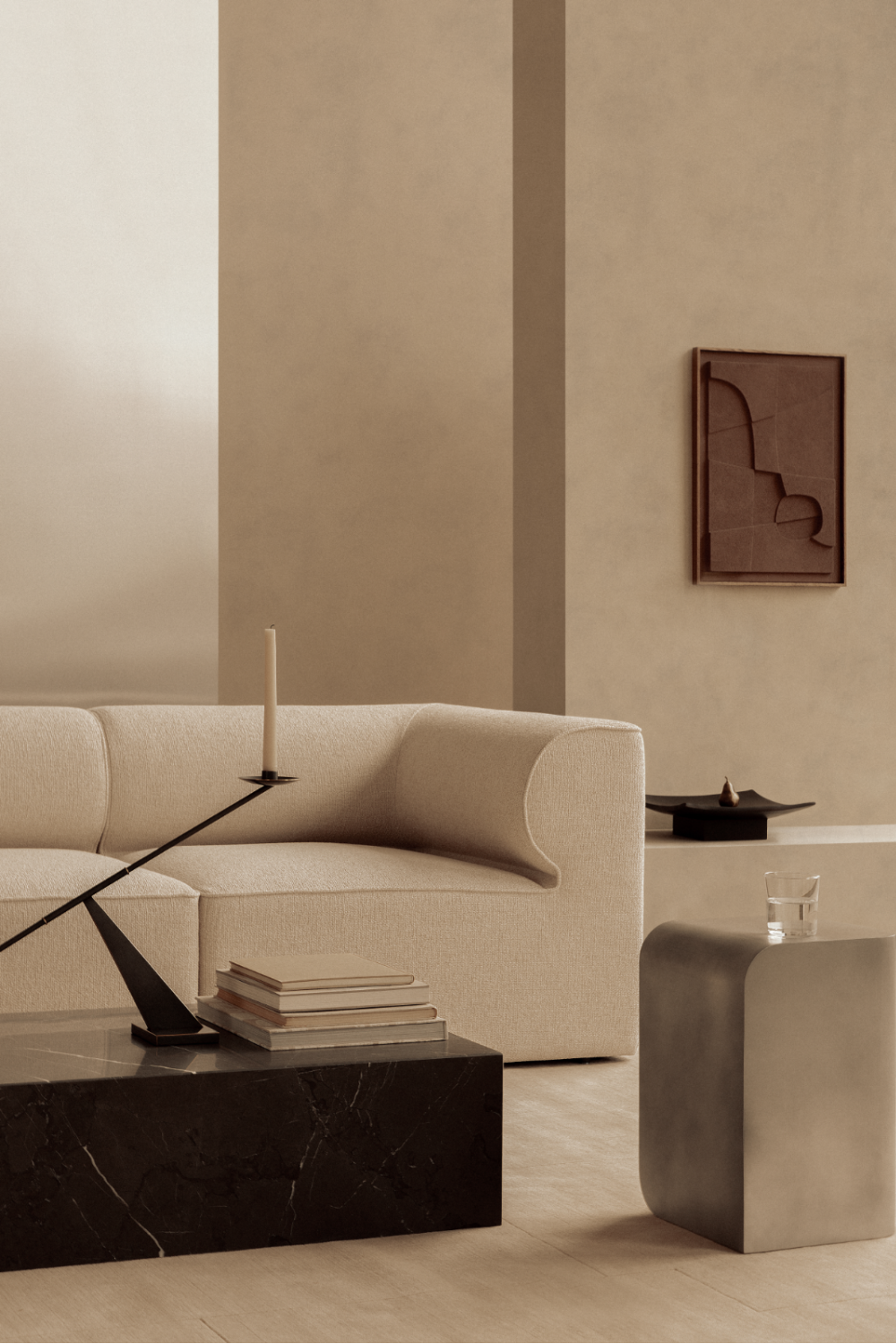 Curved Aluminum Side Table | Audo Copenhagen Volume | Oroa.com