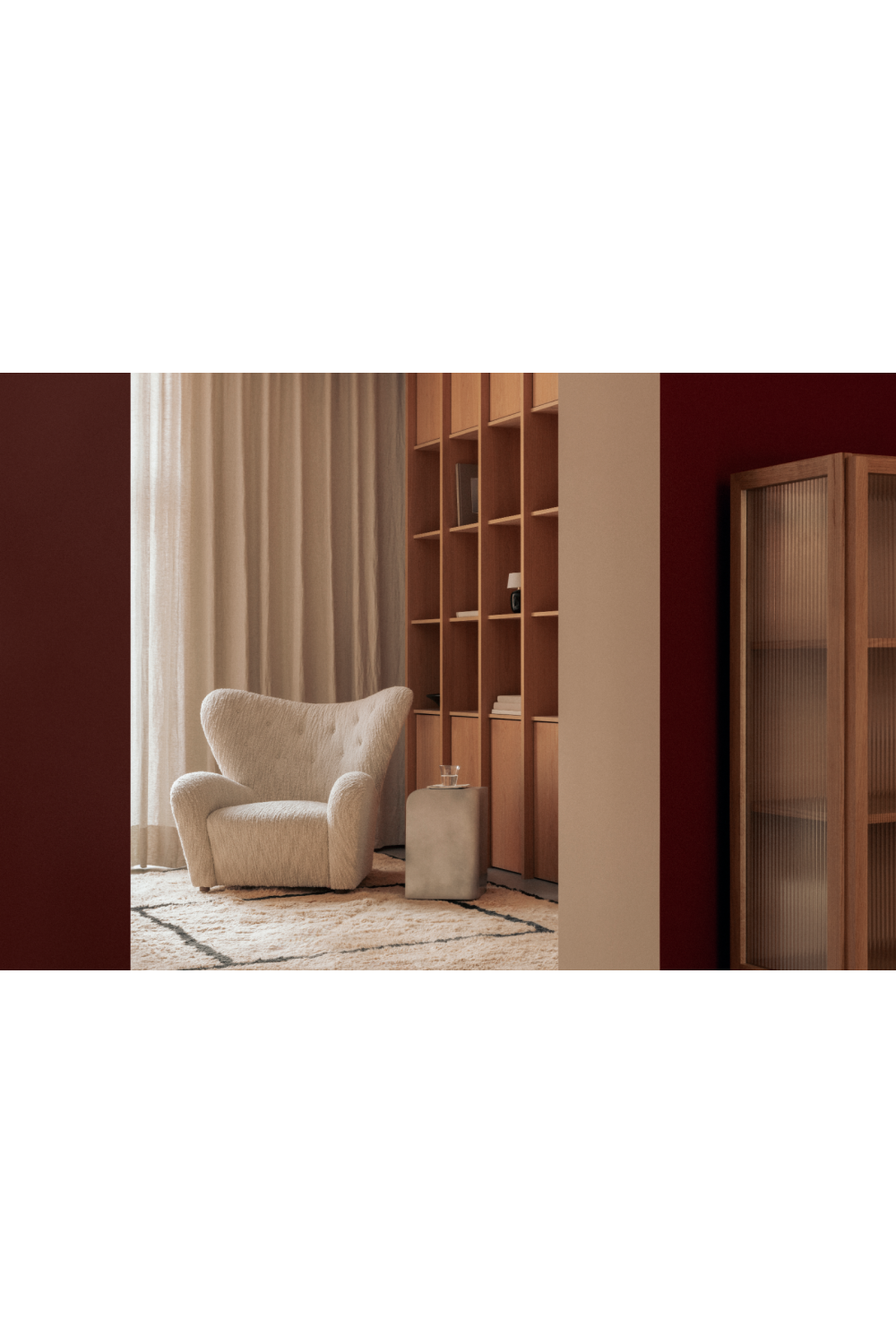 Curved Aluminum Side Table | Audo Copenhagen Volume | Oroa.com