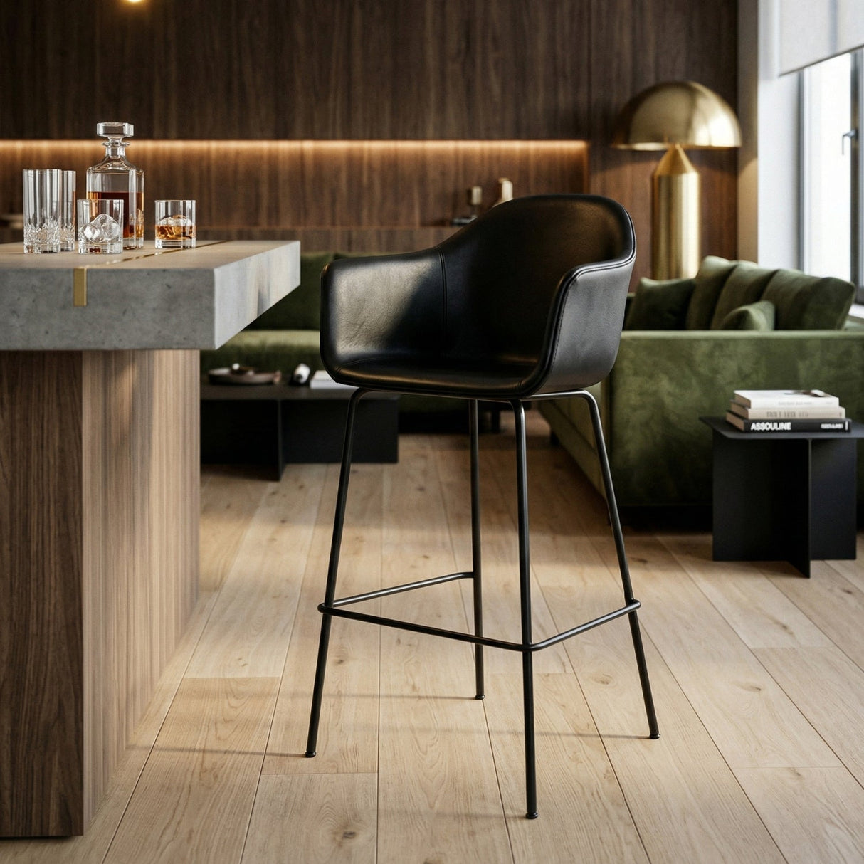 Upholstered Shell Bar Chair | Audo Copenhagen Harbour