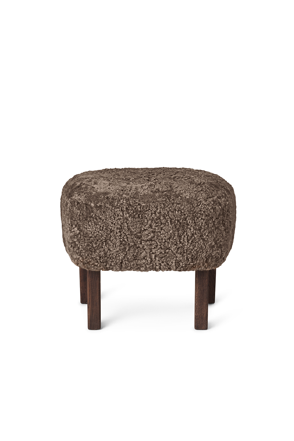 Oak Base Upholstered Ottoman | Audo Copenhagen Ingeborg | Oroa.com