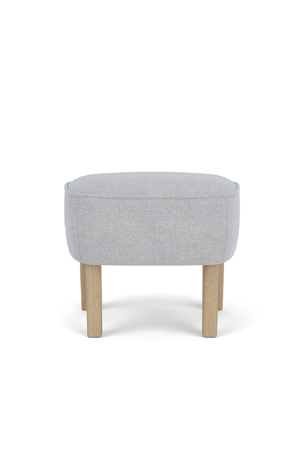 Oak Base Upholstered Ottoman | Audo Copenhagen Ingeborg | Oroa.com