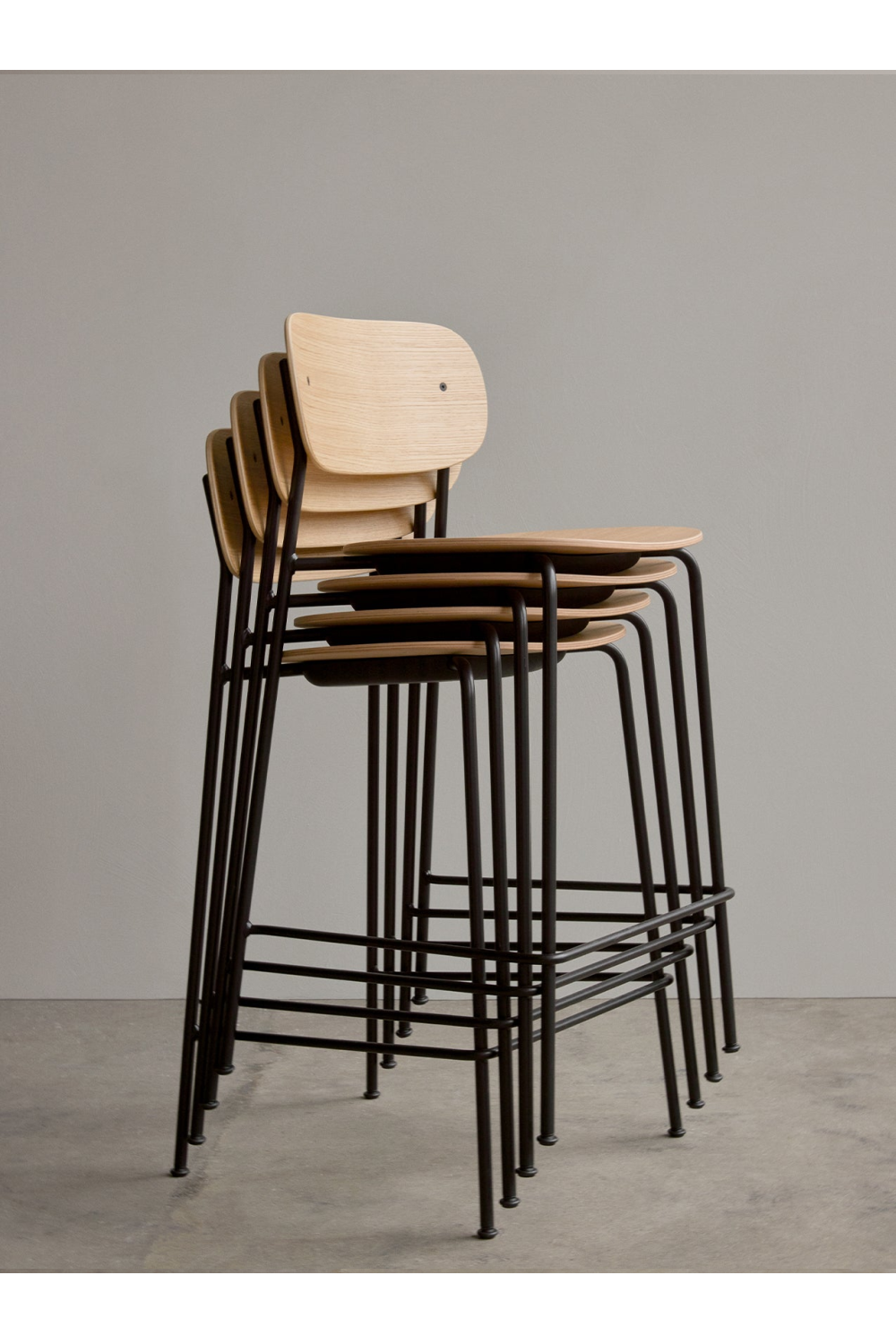 Oak Veneer Bar Chair | Audo Copenhagen Co | Oroa.com