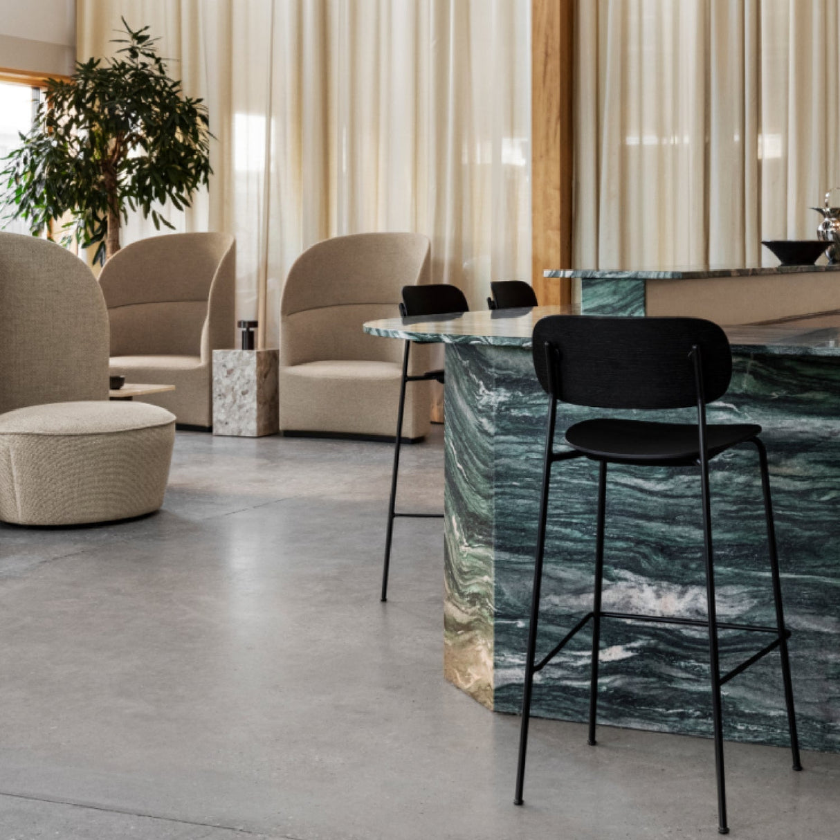 Oak Veneer Bar Chair | Audo Copenhagen Co