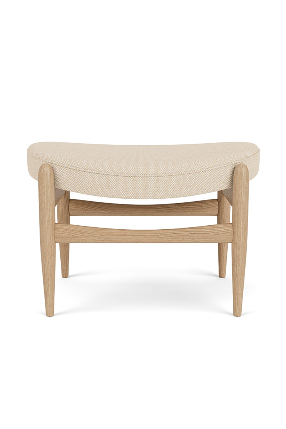 Wooden Base Padded Ottoman | Audo Copenhagen Elizabeth | Oroa.com