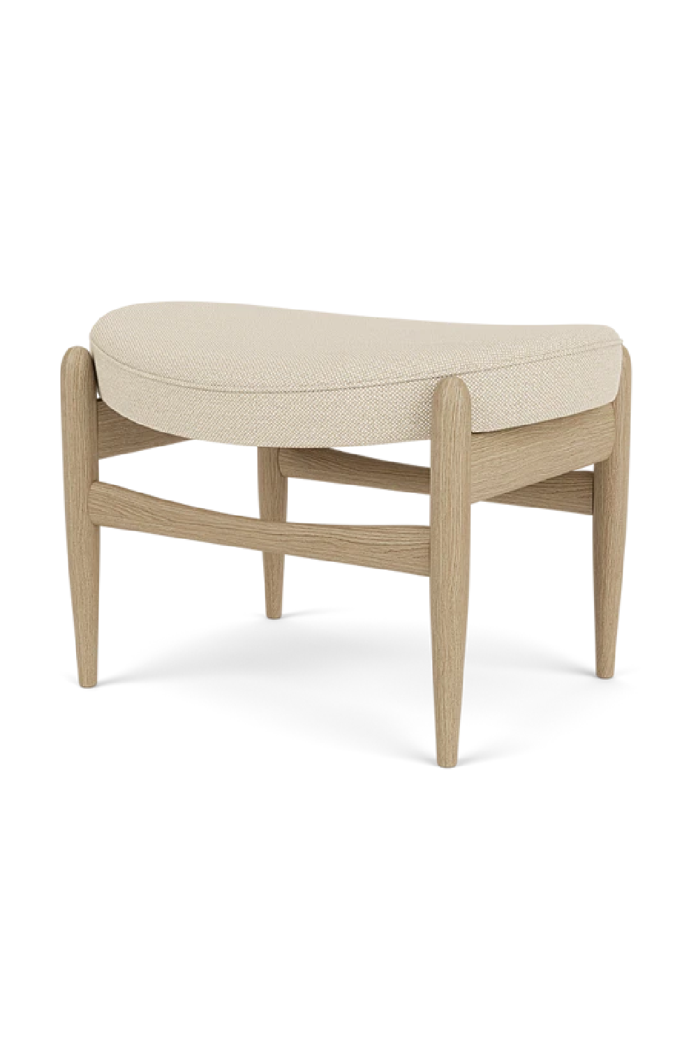 Wooden Base Padded Ottoman | Audo Copenhagen Elizabeth | Oroa.com