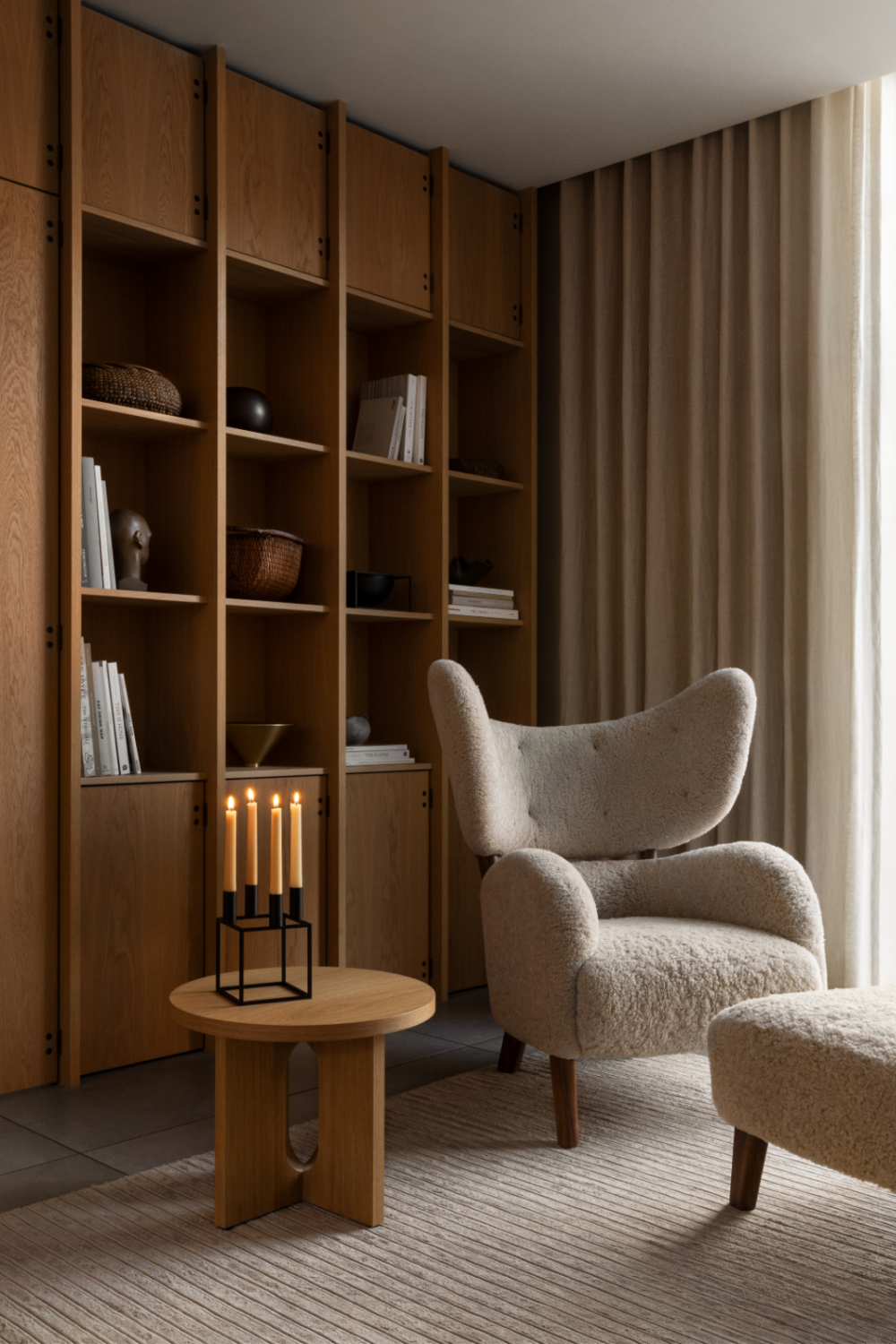 Wooden Leg Upholstered Ottoman | Audo Copenhagen My Own Chair | Oroa.com