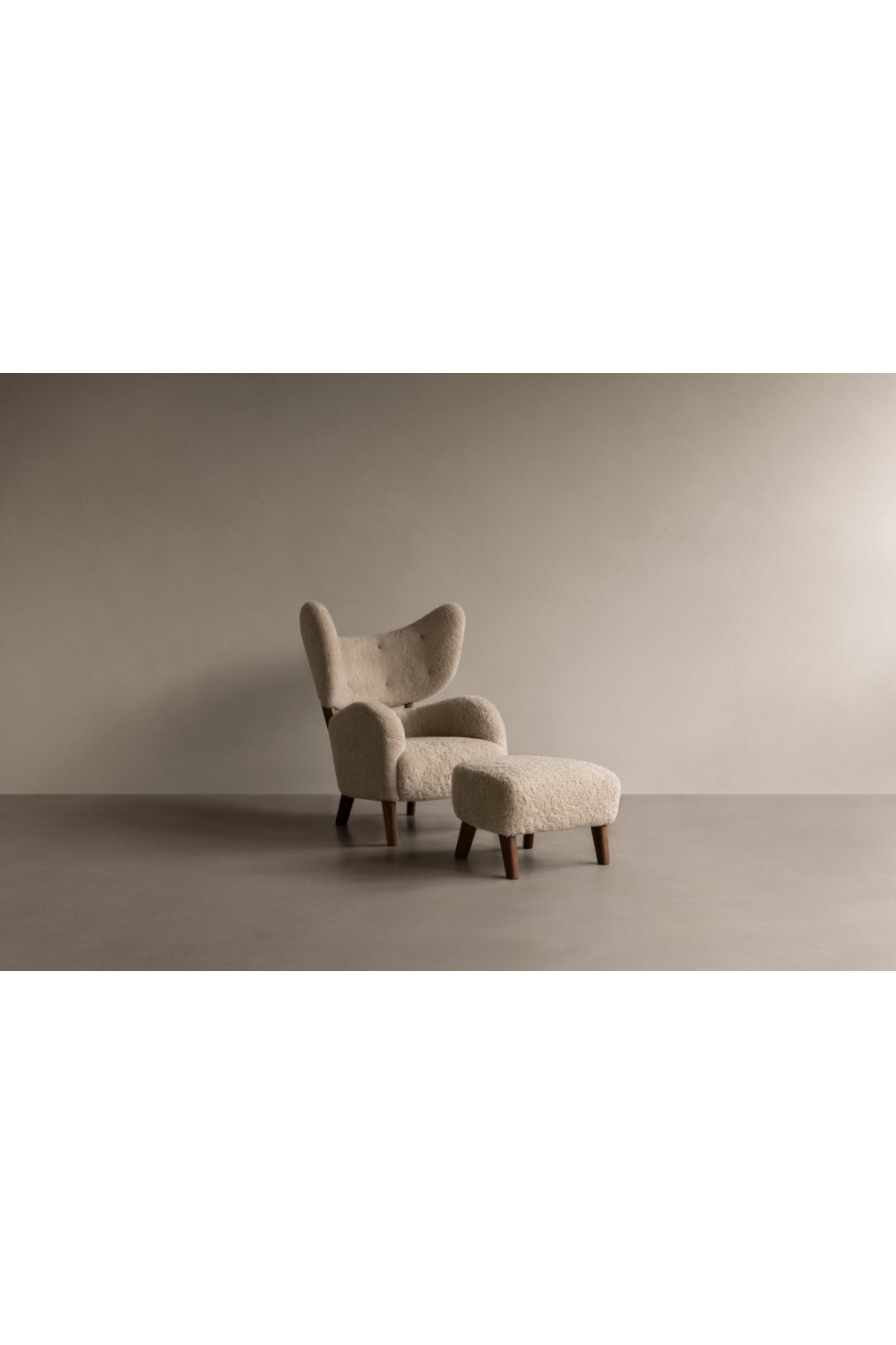 Wooden Leg Upholstered Ottoman | Audo Copenhagen My Own Chair | Oroa.com