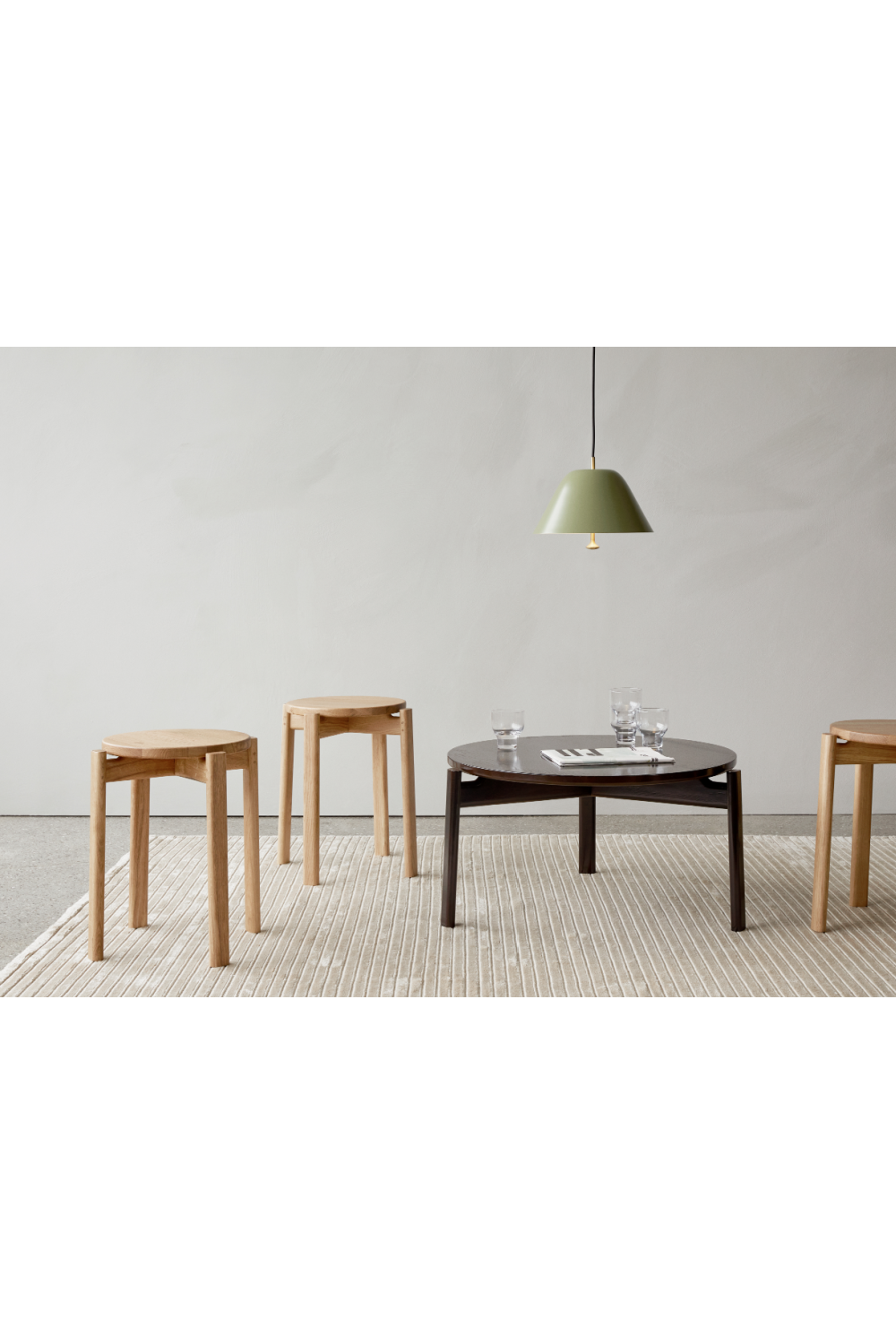Round Wooden Stool | Audo Copenhagen Passage | Oroa.com