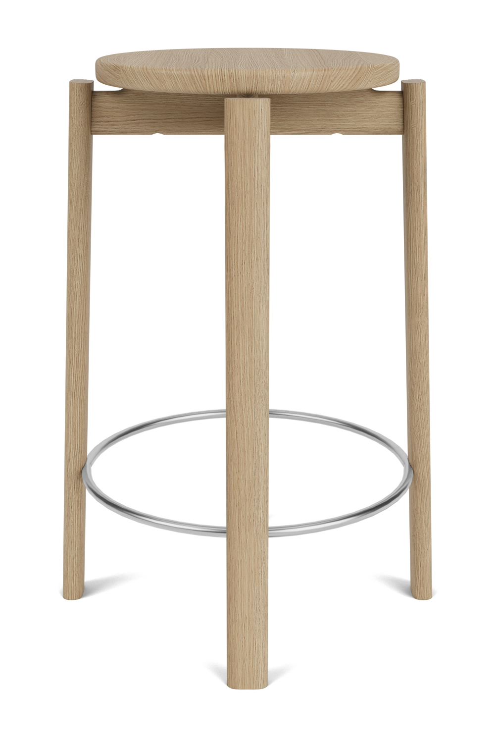 Round Wooden Counter Stool | Audo Copenhagen Passage | Oroa.com