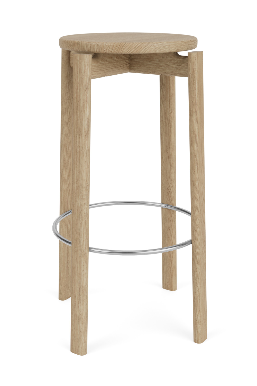 Round Wooden Bar Stool | Audo Copenhagen Passage | Oroa.com