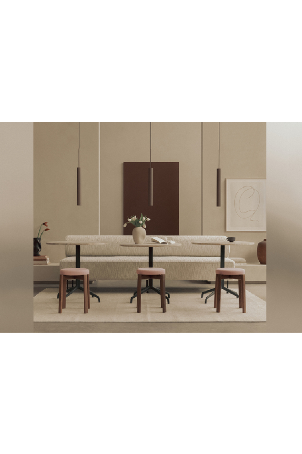 Bronzed Tube Rail Pendant Lamp | Audo Copenhagen Tubulaire | Oroa.com