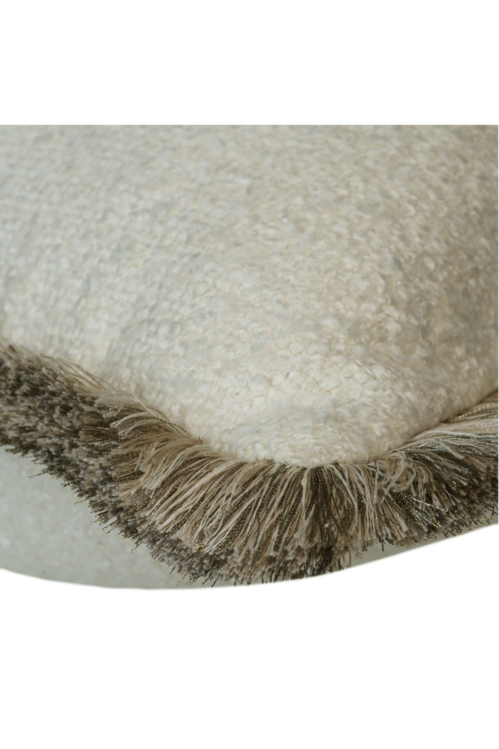Boucle Fringed Square Cushion | Andrew Martin Huntsman | Oroa.com
