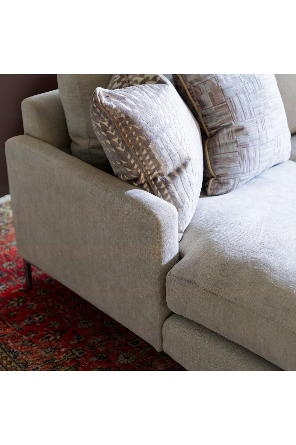 Patterned Epingle Velvet Cushion | Andrew Martin Park | Oroa.com