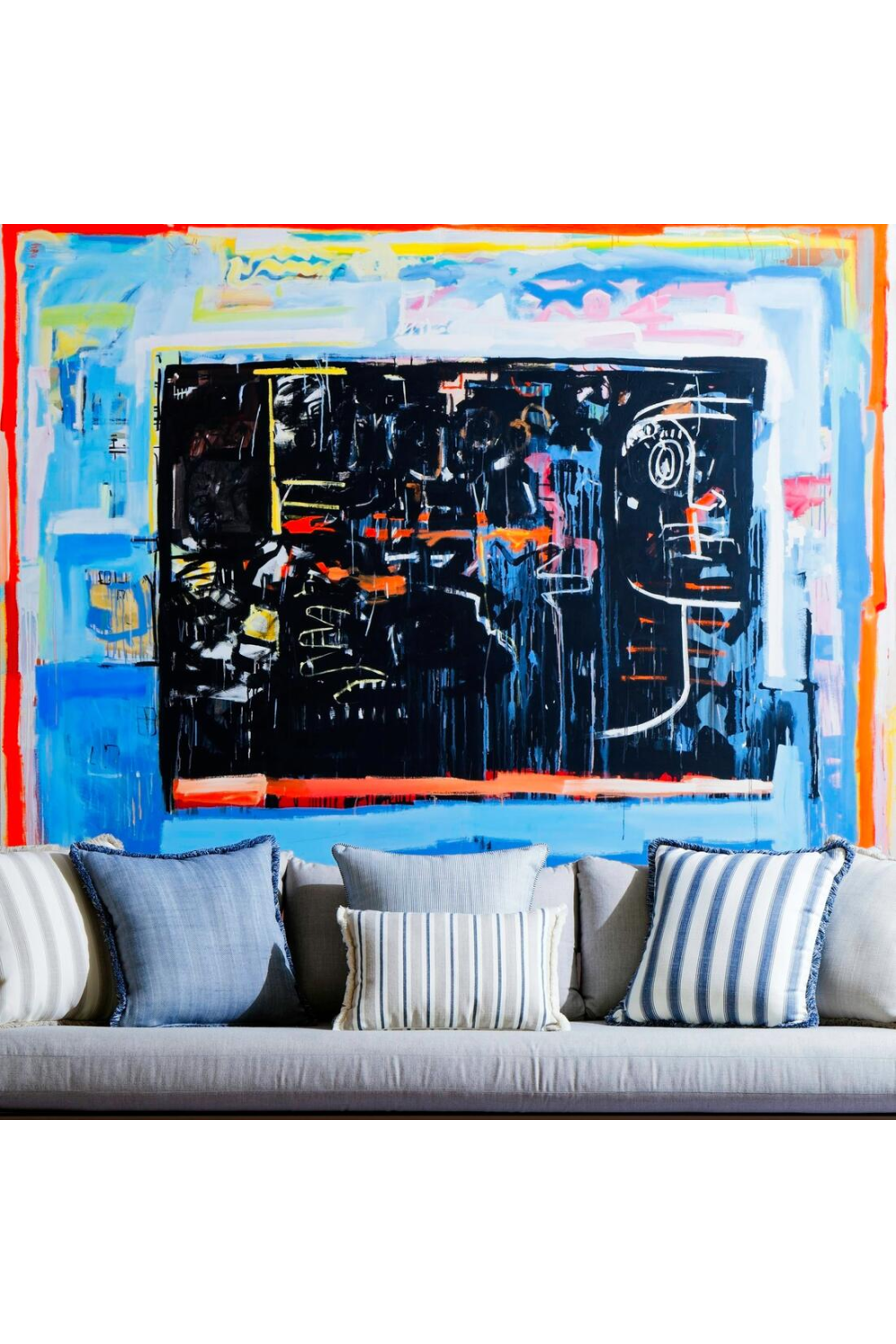 Herringbone Weave Outdoor Cushion | Andrew Martin Riviera | Oroa.com