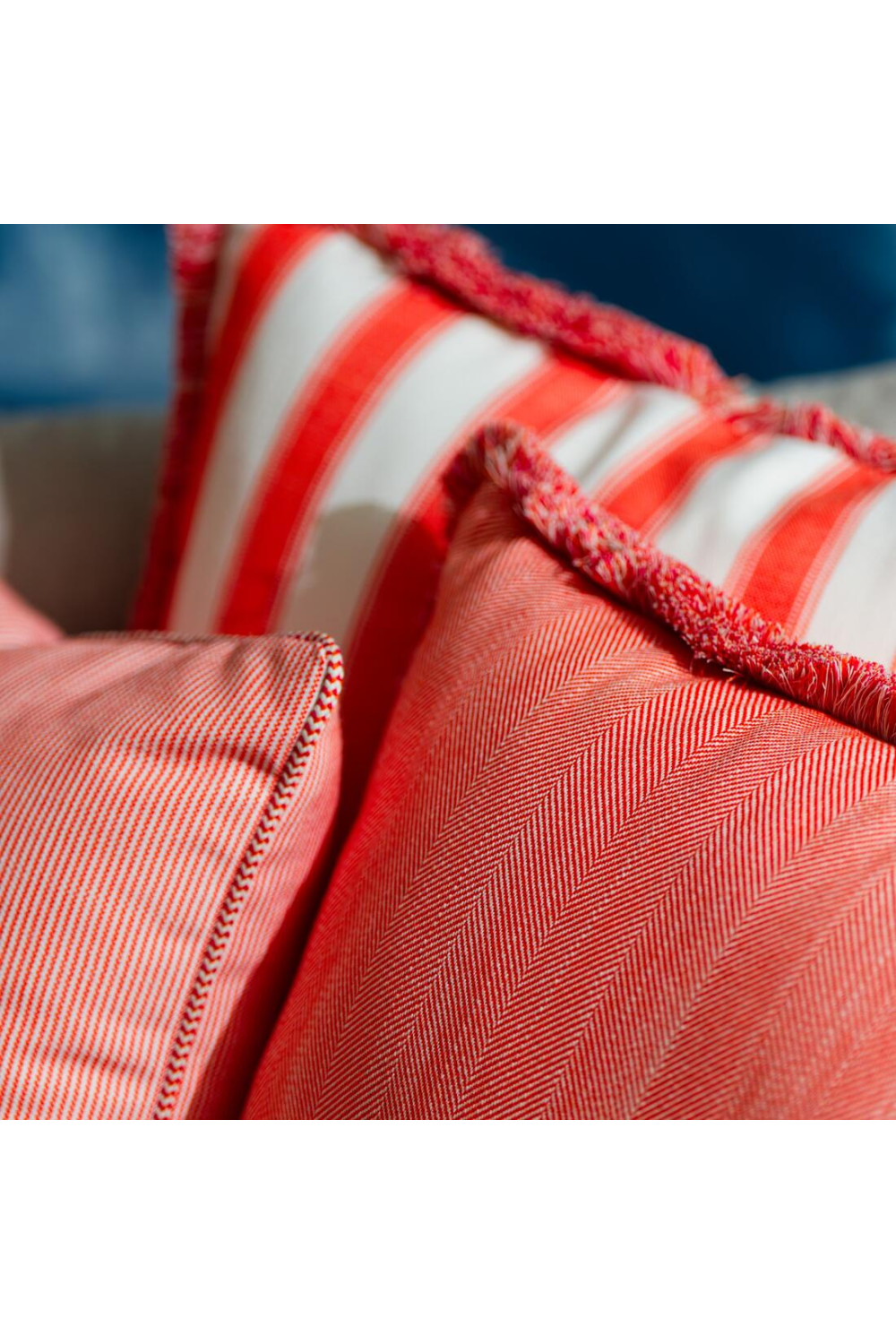 Herringbone Weave Outdoor Cushion | Andrew Martin Riviera | Oroa.com