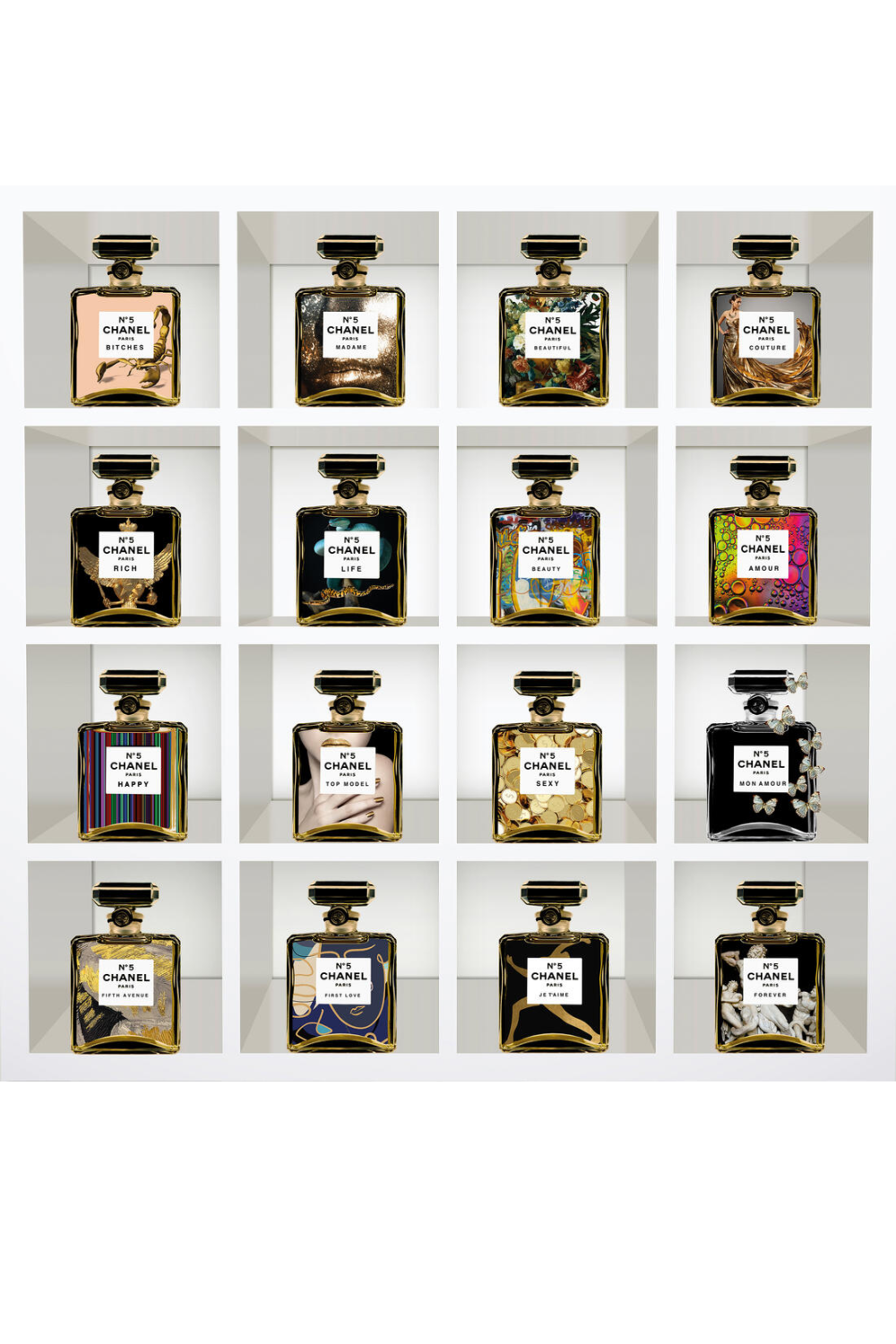 Scent Of Life II Perfume Bottles Plexiglass Artwork art print by Cobra Art