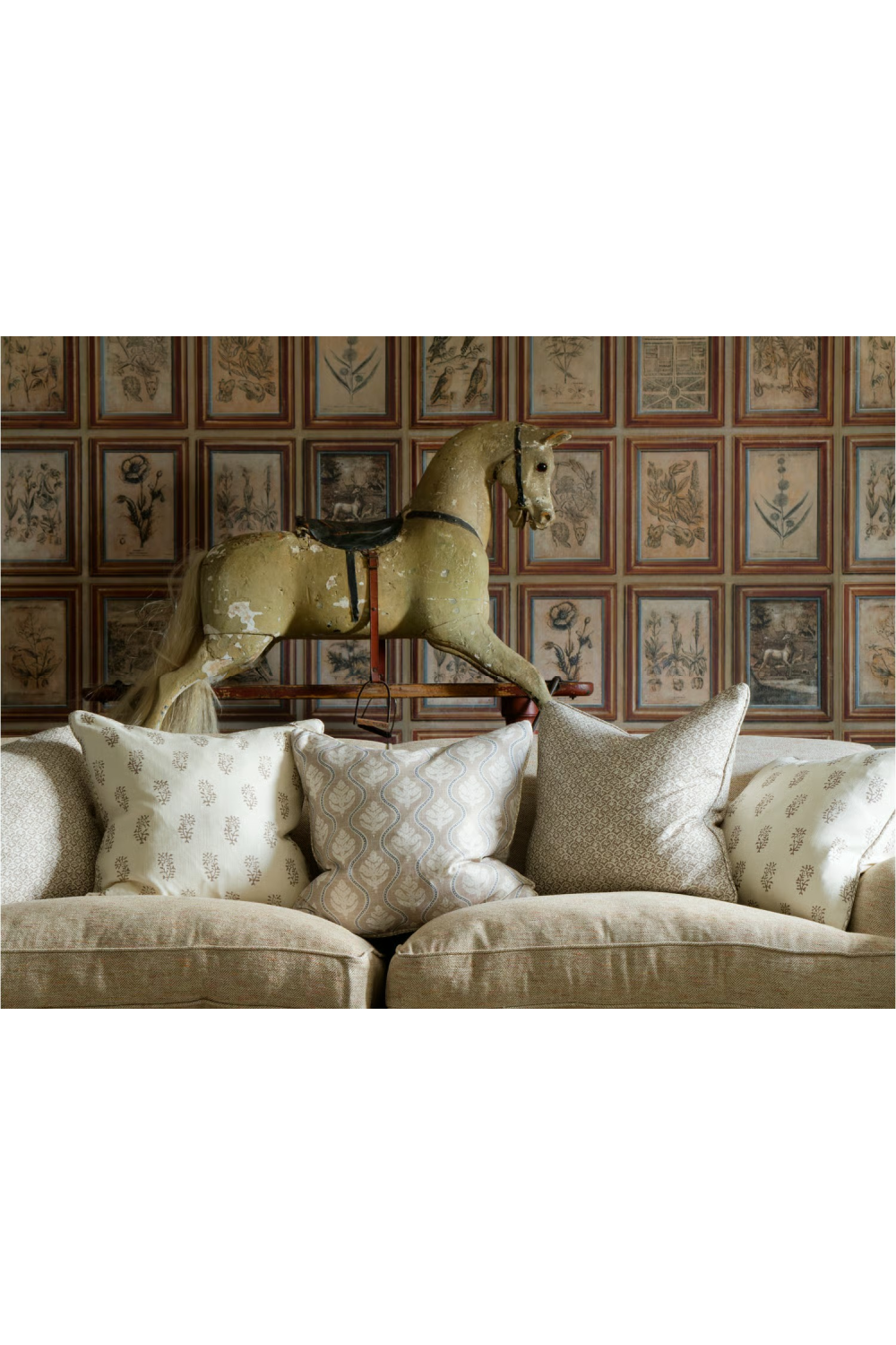 Floral Linen Cushion | Andrew Martin Thyme | Oroa.com