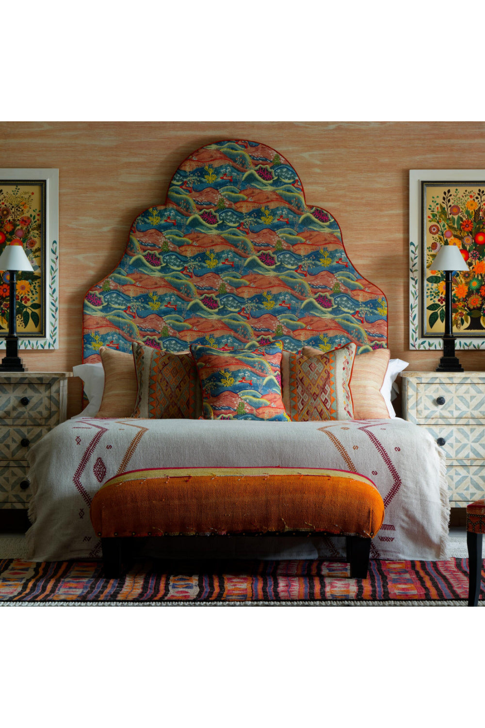 Painterly Embroidered Cushion | Oroa.com
