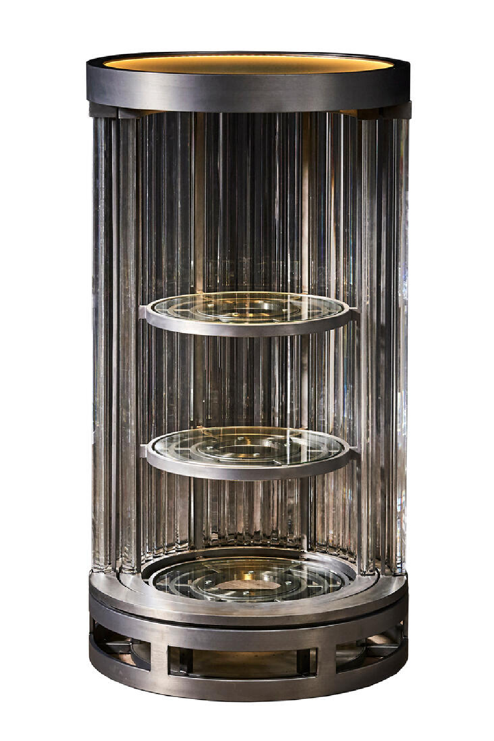 Cylindrical Glass Wine Cabinet | Oroa.com